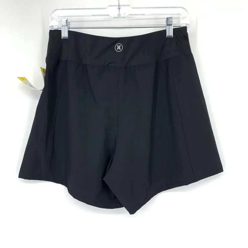 Hurley Swim Shorts Womens Small Black Athletic Boardshorts NWT - Picture 2 of 7